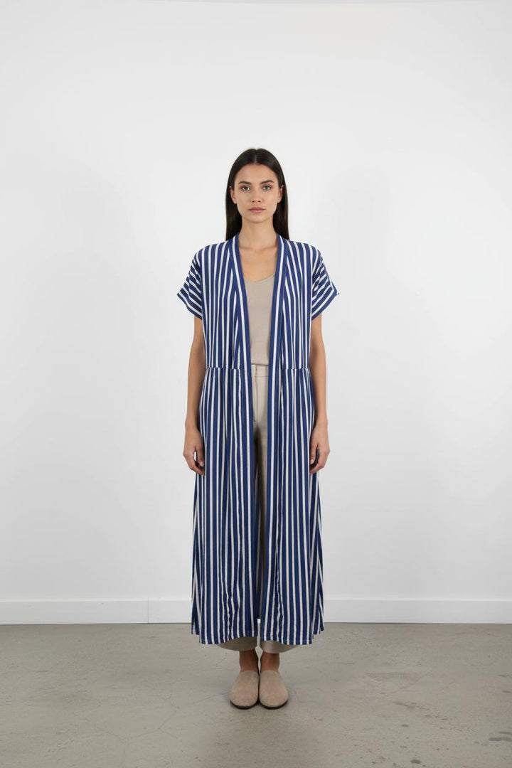 Robe Longue Bleue et Blanche - Taille S/36