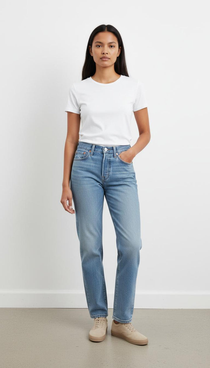 Jean Droit Bleu - Taille S/36
