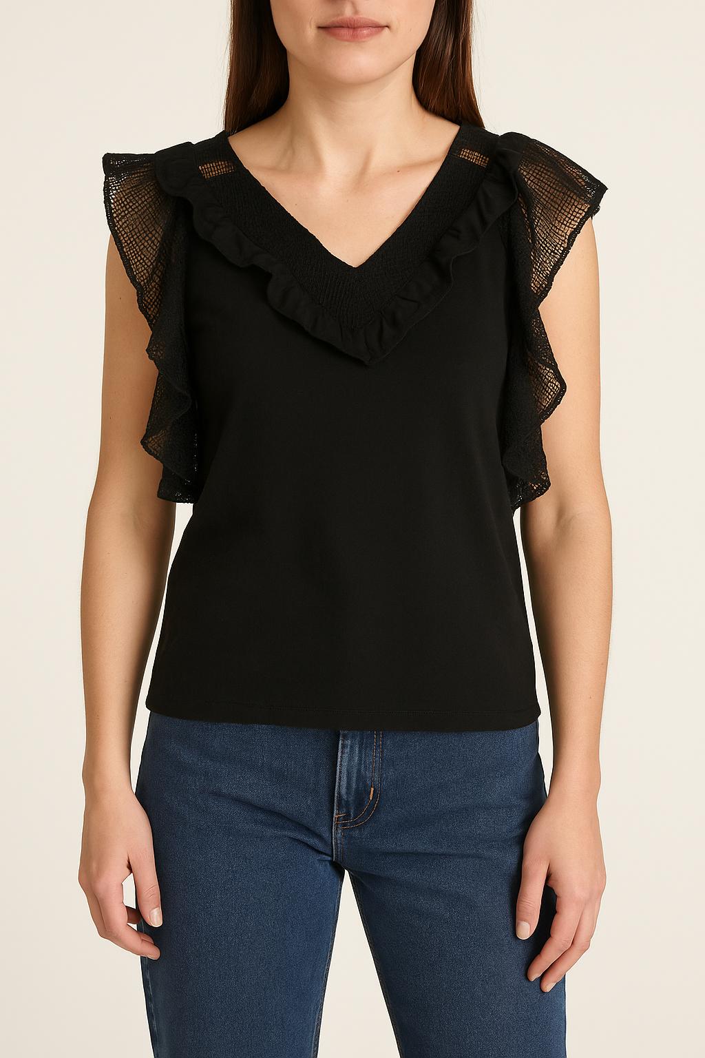 Top Noir - Taille M/38 de la marque Liu Jo | PARAD67151 - Vendu par Paradigme - Image 1