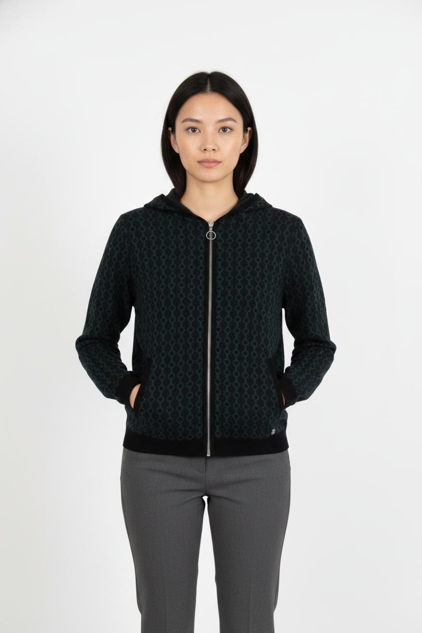 Cardigan Vert et Noir - Taille L/40