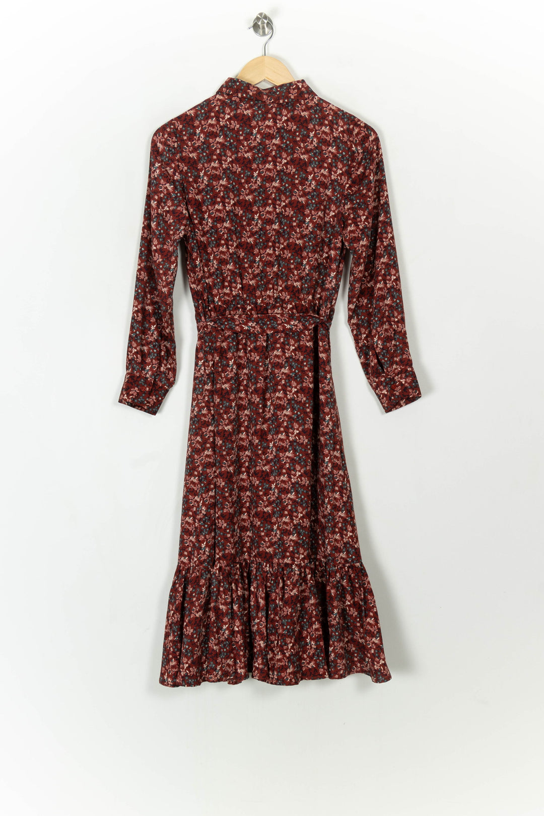Robe Longue Bordeaux à Fleurs - Taille S/36 de la marque Petite Mendigote | PARAD67185 - Vendu par Paradigme - Image 5