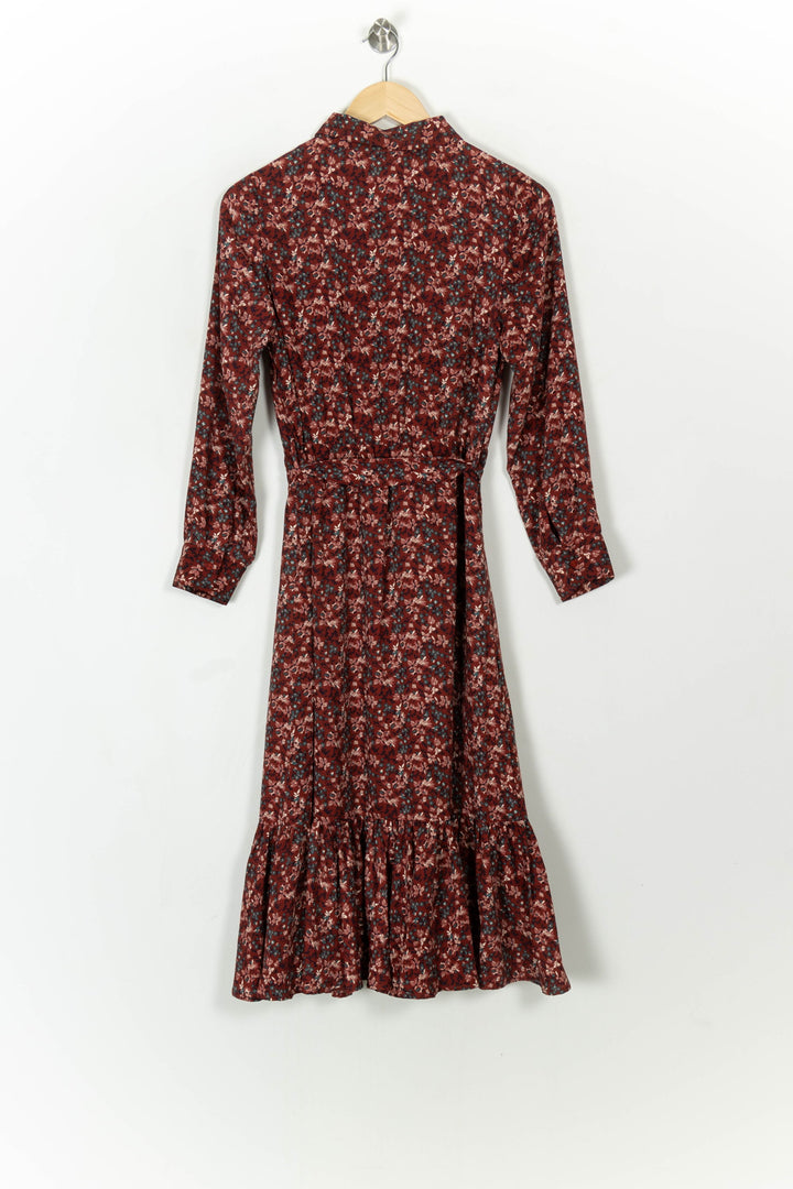 Robe Longue Bordeaux à Fleurs - Taille S/36 de la marque Petite Mendigote | PARAD67185 - Vendu par Paradigme - Image 5