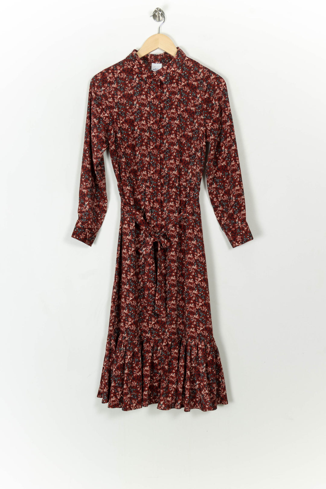 Robe Longue Bordeaux à Fleurs - Taille S/36 de la marque Petite Mendigote | PARAD67185 - Vendu par Paradigme - Image 2