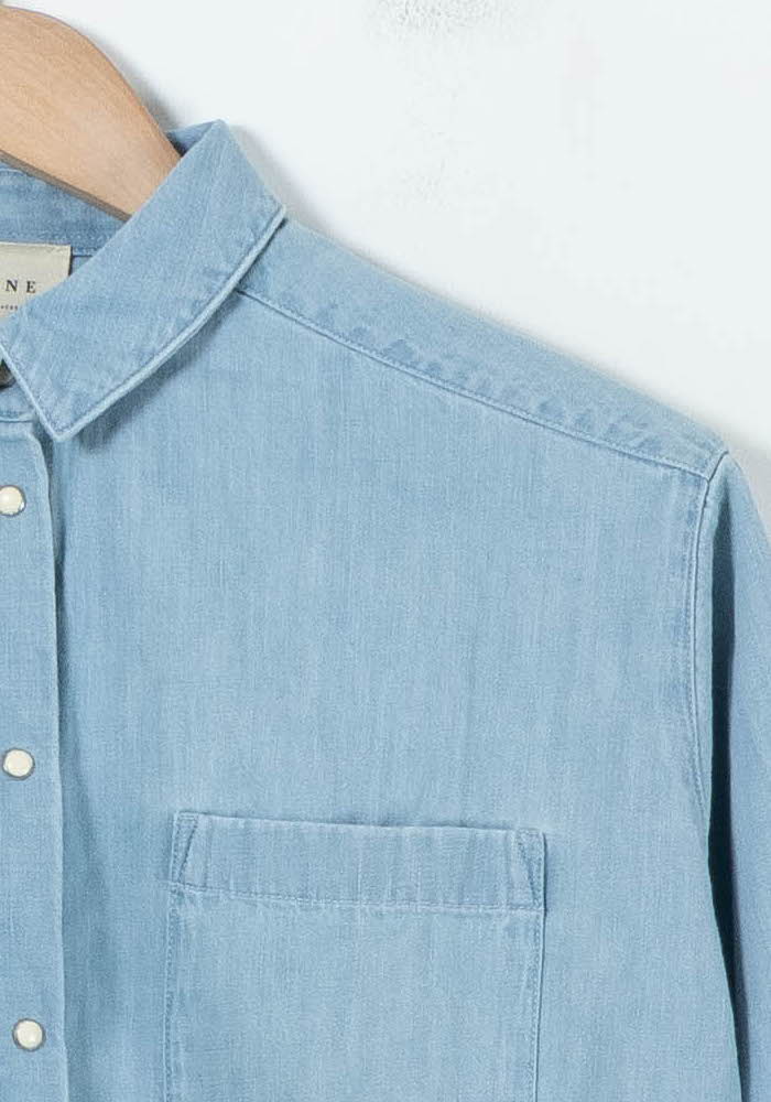 Chemise Bleu Clair - Taille XS/34 de la marque Sézane | PARAD67190 - Vendu par Paradigme - Image 3
