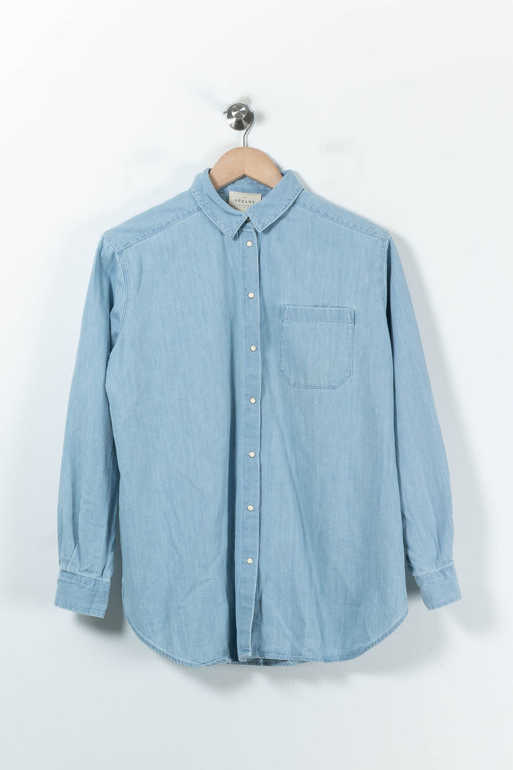 Chemise Bleu Clair - Taille XS/34 de la marque Sézane | PARAD67190 - Vendu par Paradigme - Image 2