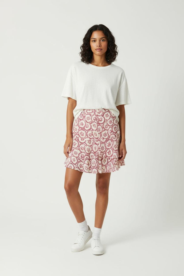Jupe Courte Rose et Écru - Taille M/38 de la marque ZAPA | PARAD67194 - Vendu par Paradigme - Image 1