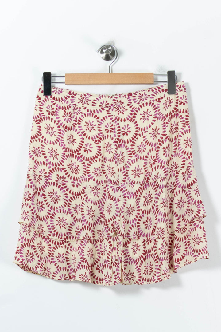 Jupe Courte Rose et Écru - Taille M/38 de la marque ZAPA | PARAD67194 - Vendu par Paradigme - Image 2