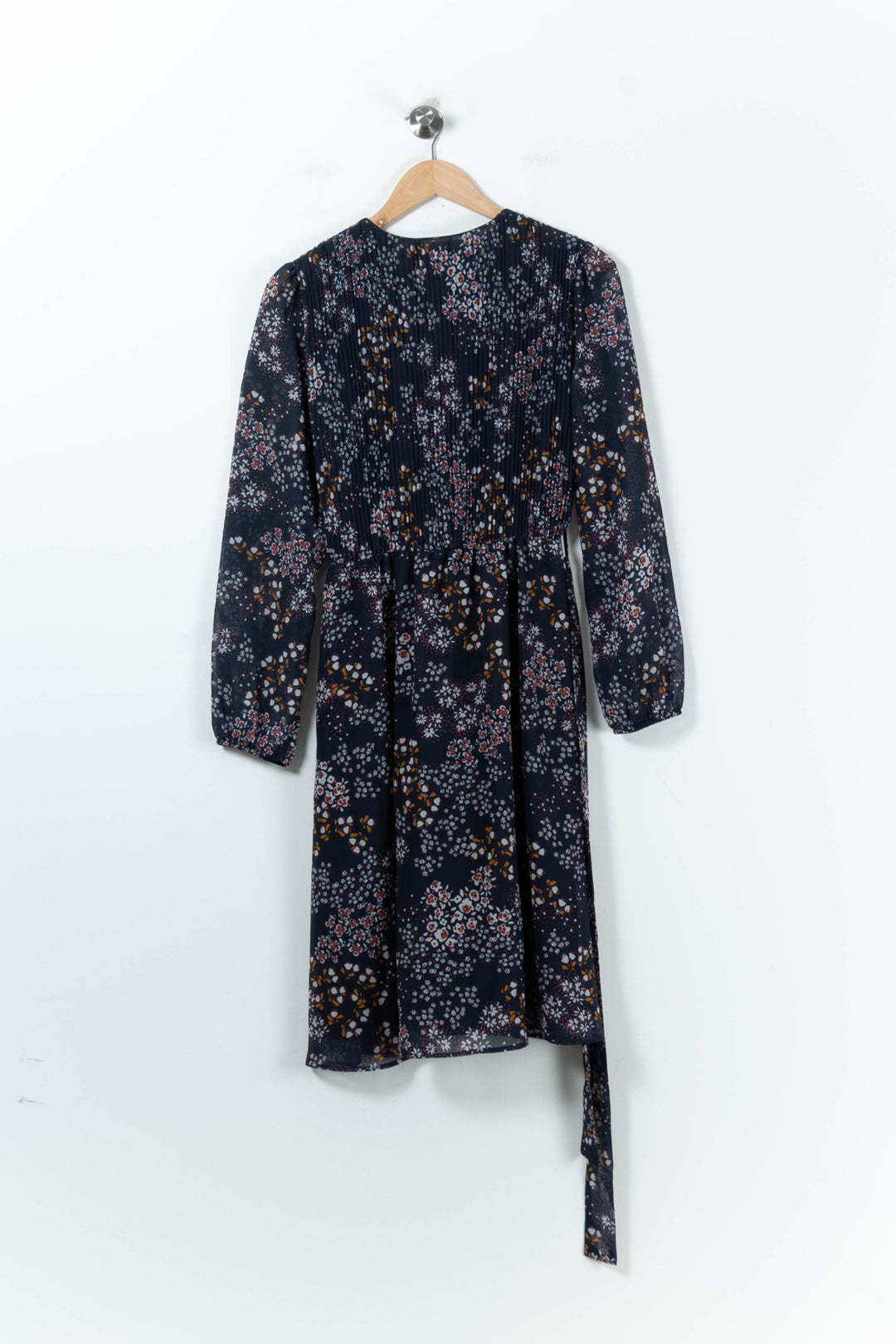 Robe Midi Bleue à Fleurs - Taille M/38 de la marque La Fée Maraboutée | PARAD67202 - Vendu par Paradigme - Image 4