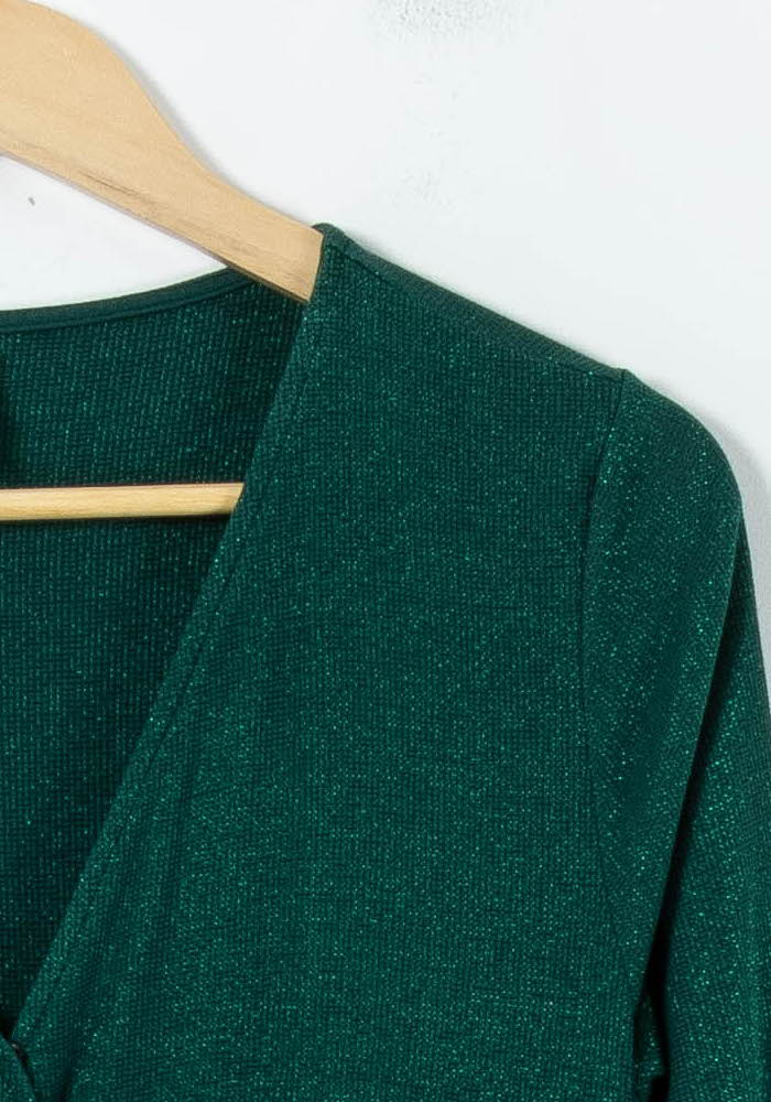Robe Portefeuille Verte - Taille L/40 de la marque I.Code | PARAD67204 - Vendu par Paradigme - Image 3
