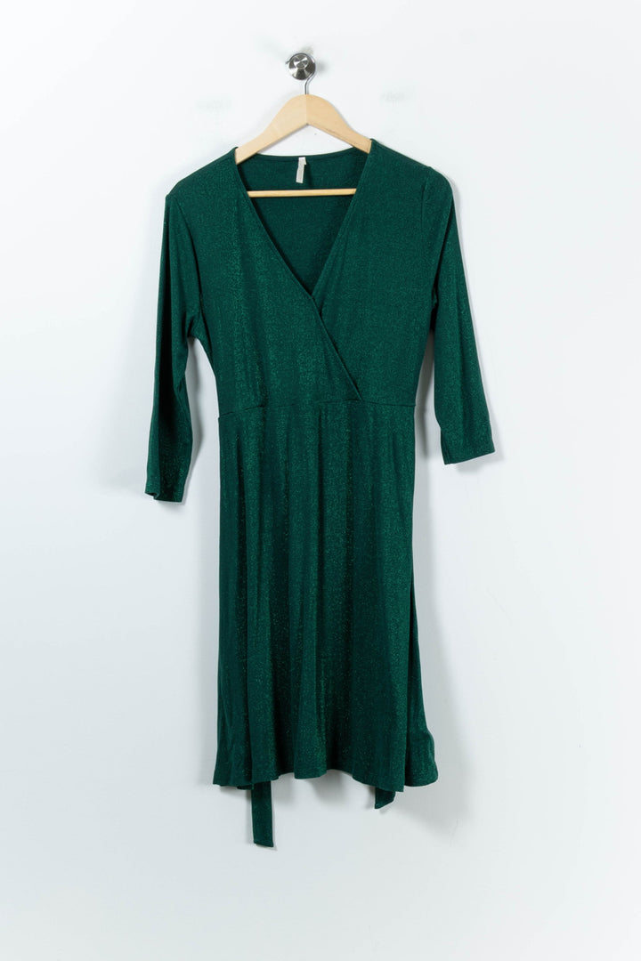 Robe Portefeuille Verte - Taille L/40 de la marque I.Code | PARAD67204 - Vendu par Paradigme - Image 2