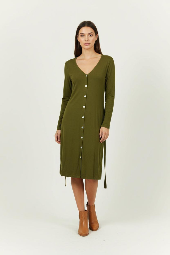 Robe Chemise Verte - Taille XS/34 de la marque Des petits hauts | PARAD67218 - Vendu par Paradigme - Image 1