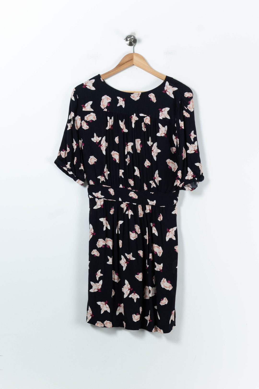 Robe Fleurie Noire et Blanche - Taille L/40 de la marque ba&sh | PARAD67222 - Vendu par Paradigme - Image 4