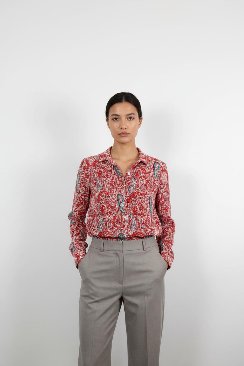 Chemise Rouge et Blanche - Taille S/36
