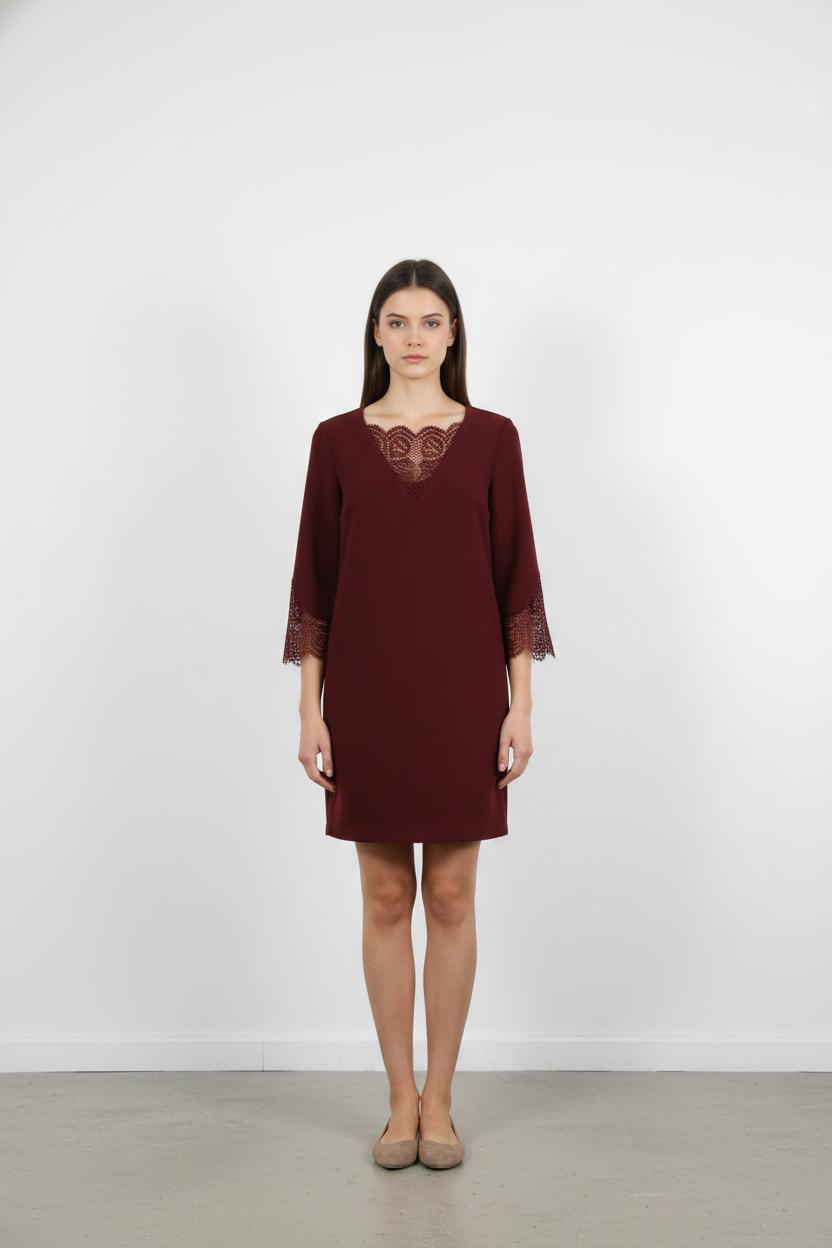 Robe Droite Bordeaux - Taille M/38