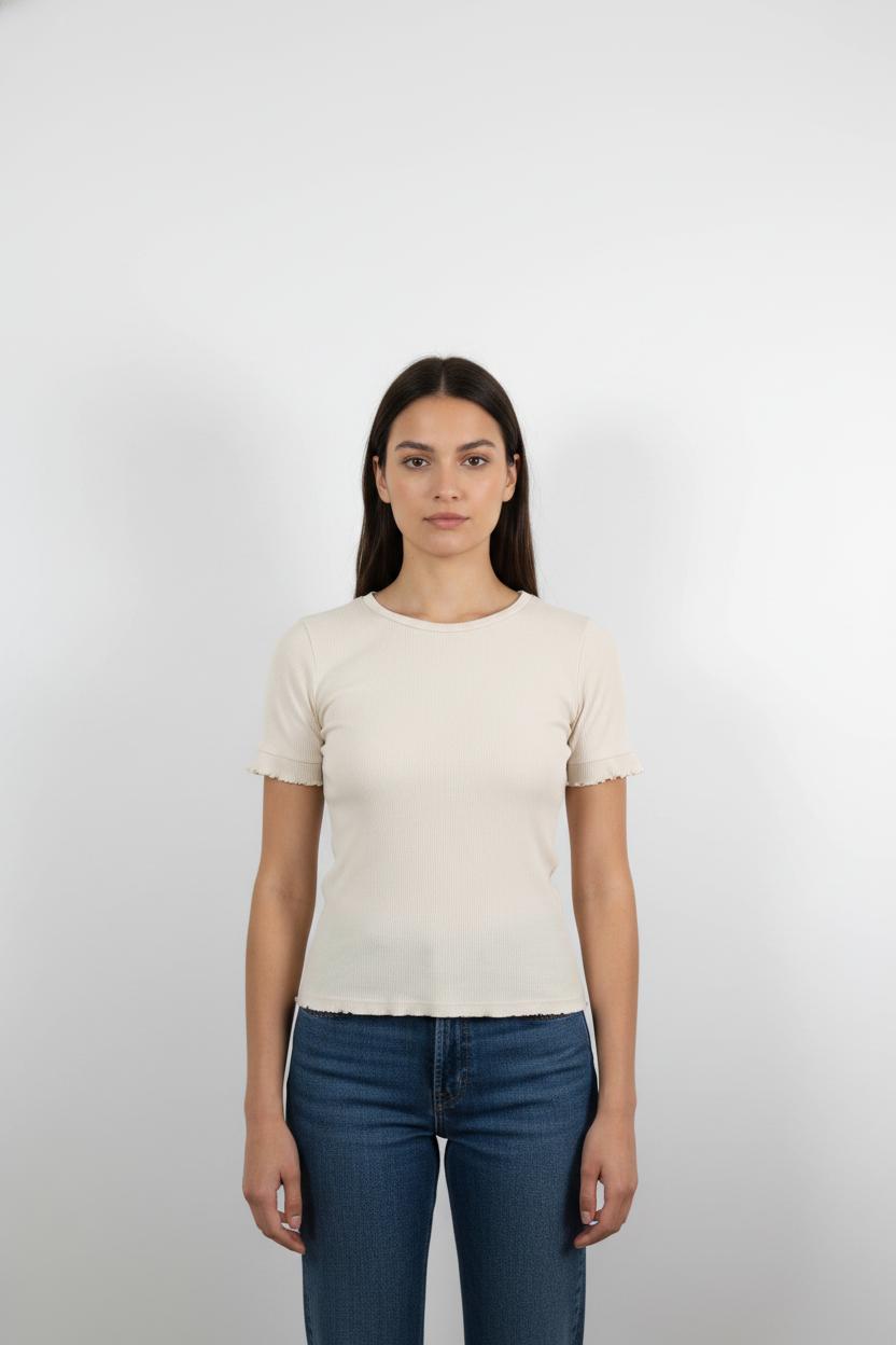 T-shirt Beige - Taille XS/34