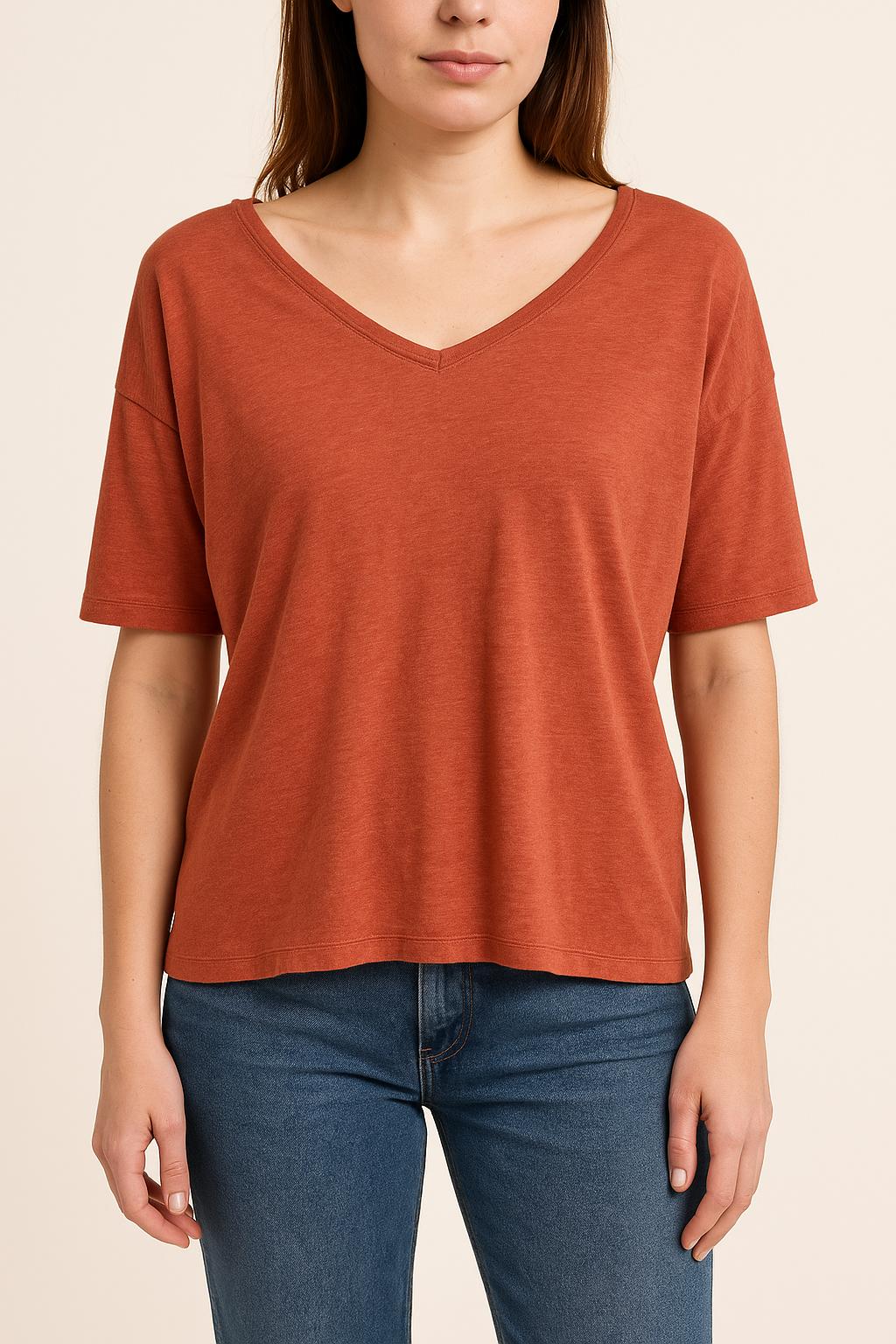 Tee-shirt Orange - Taille S/36 de la marque Notshy Cashmere | PARAD67314 - Vendu par Paradigme - Image 1