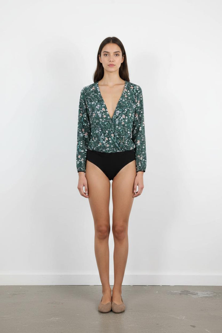 Body Vert et Noir - Taille S/36