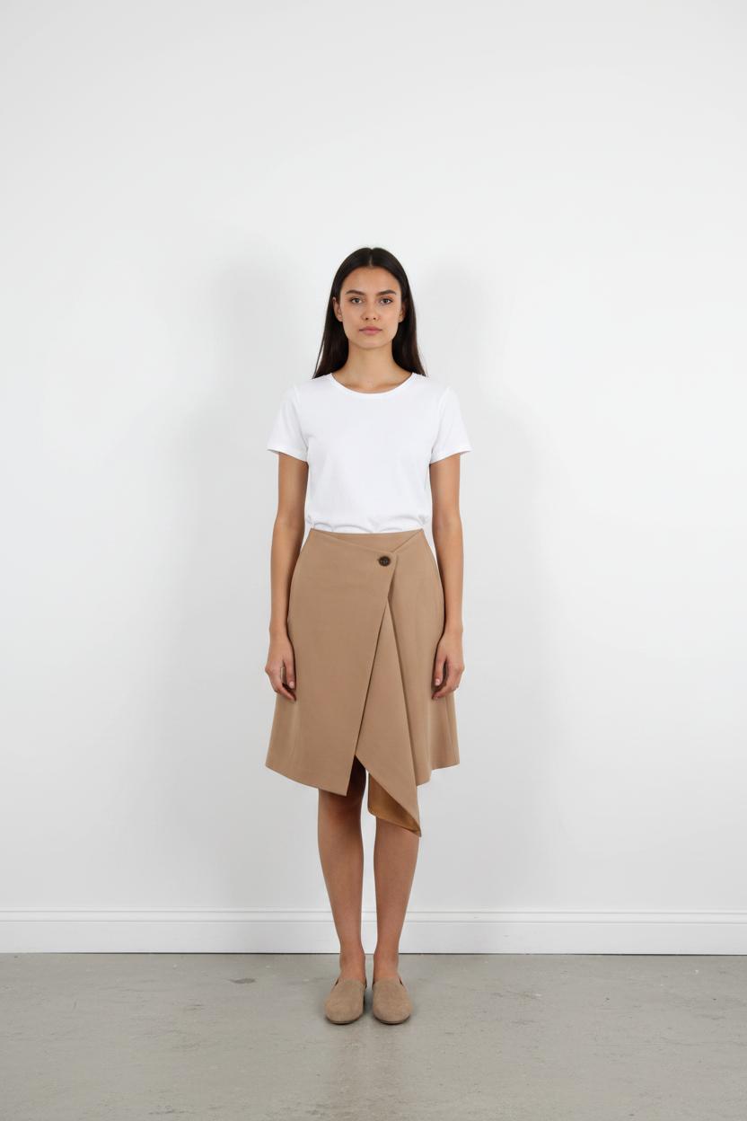 Jupe Asymétrique Beige - Taille M/38
