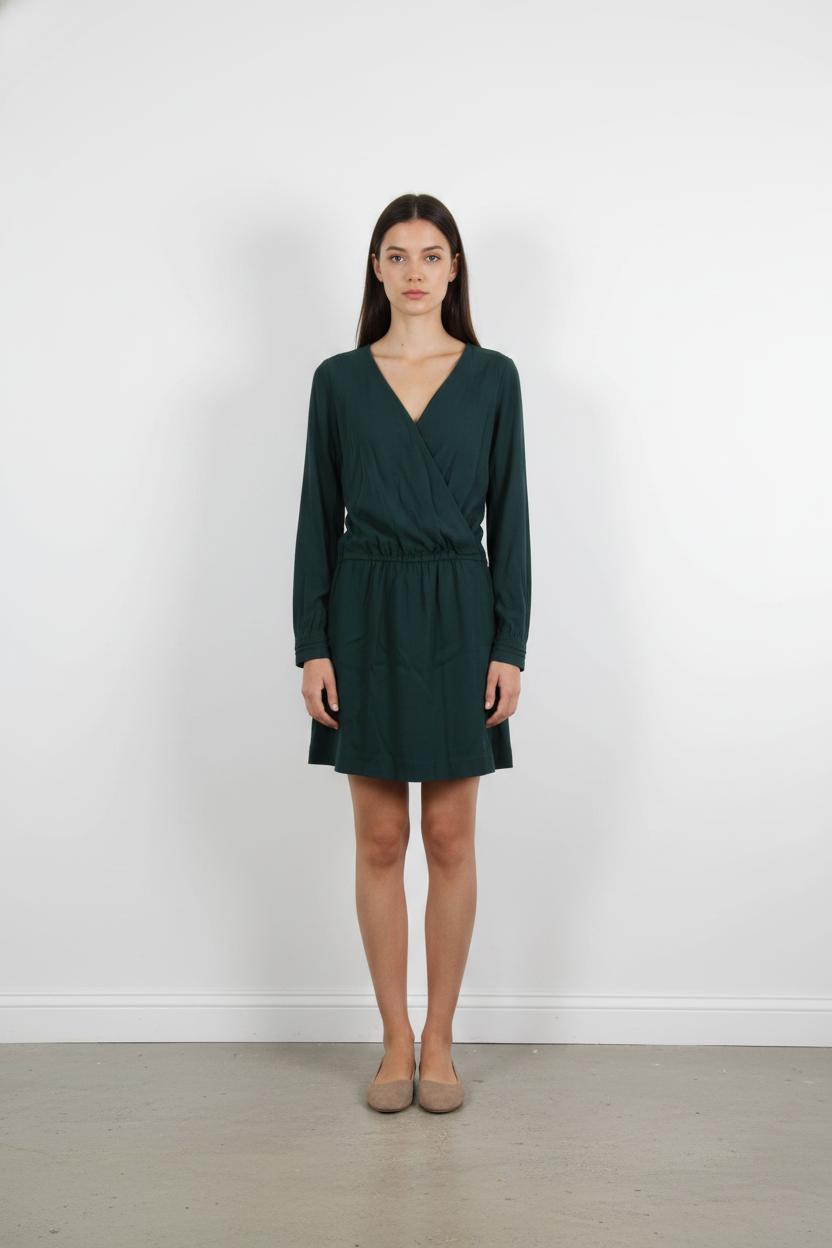 Robe portefeuille verte - Taille XS/34