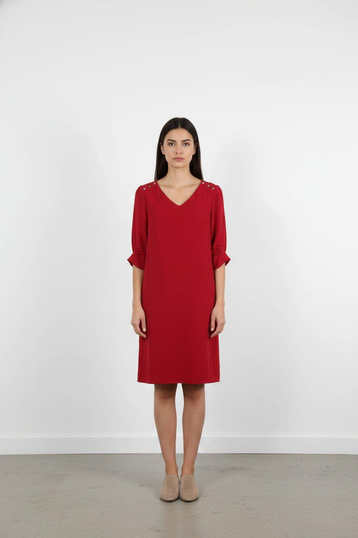 Robe Droite Rouge - Taille XS/34