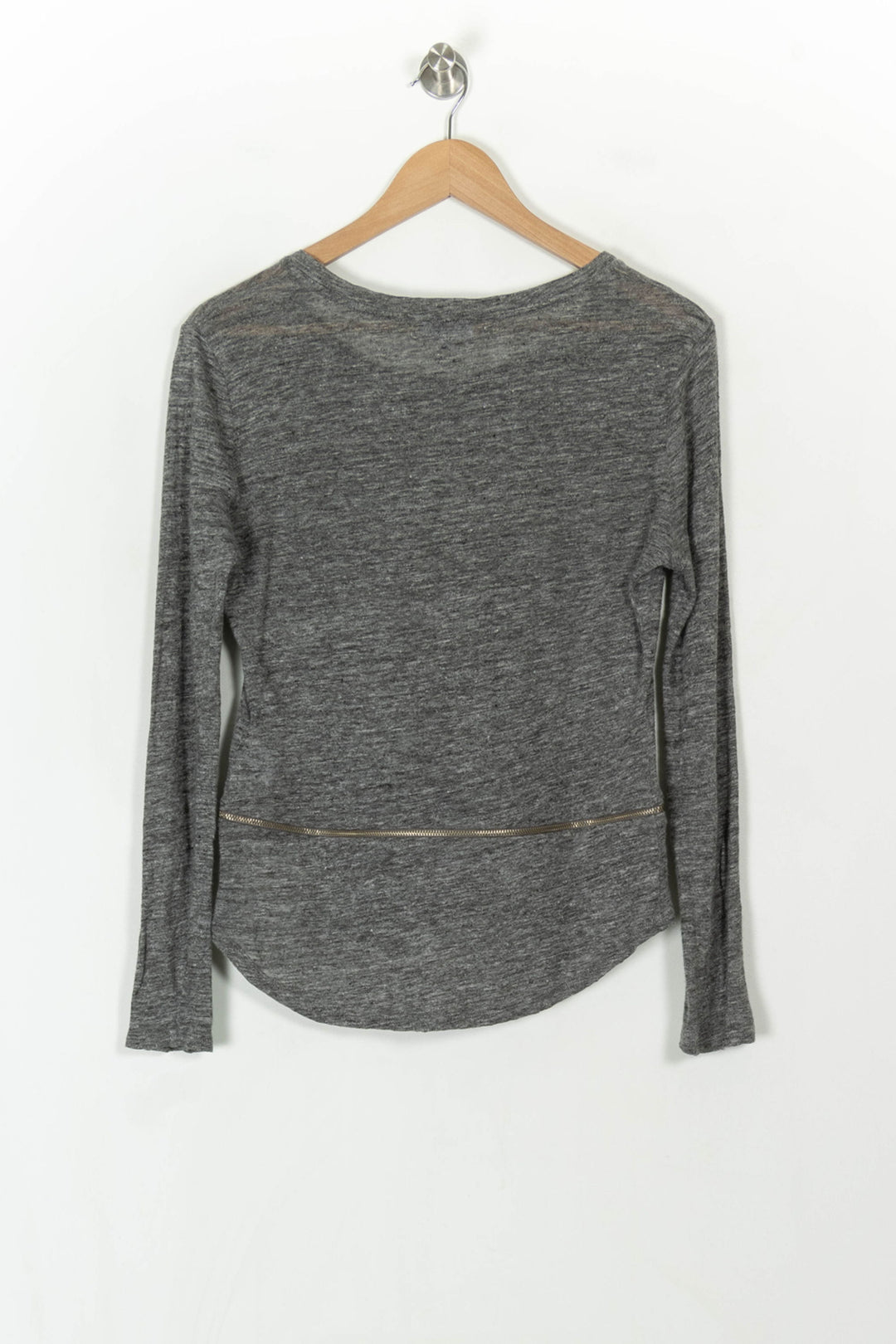 Tee-shirt Manches Longues Gris - Taille S/36 de la marque Claudie Pierlot | PARAD67392 - Vendu par Paradigme - Image 5