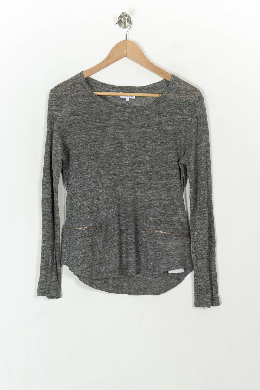 Tee-shirt Manches Longues Gris - Taille S/36 de la marque Claudie Pierlot | PARAD67392 - Vendu par Paradigme - Image 2