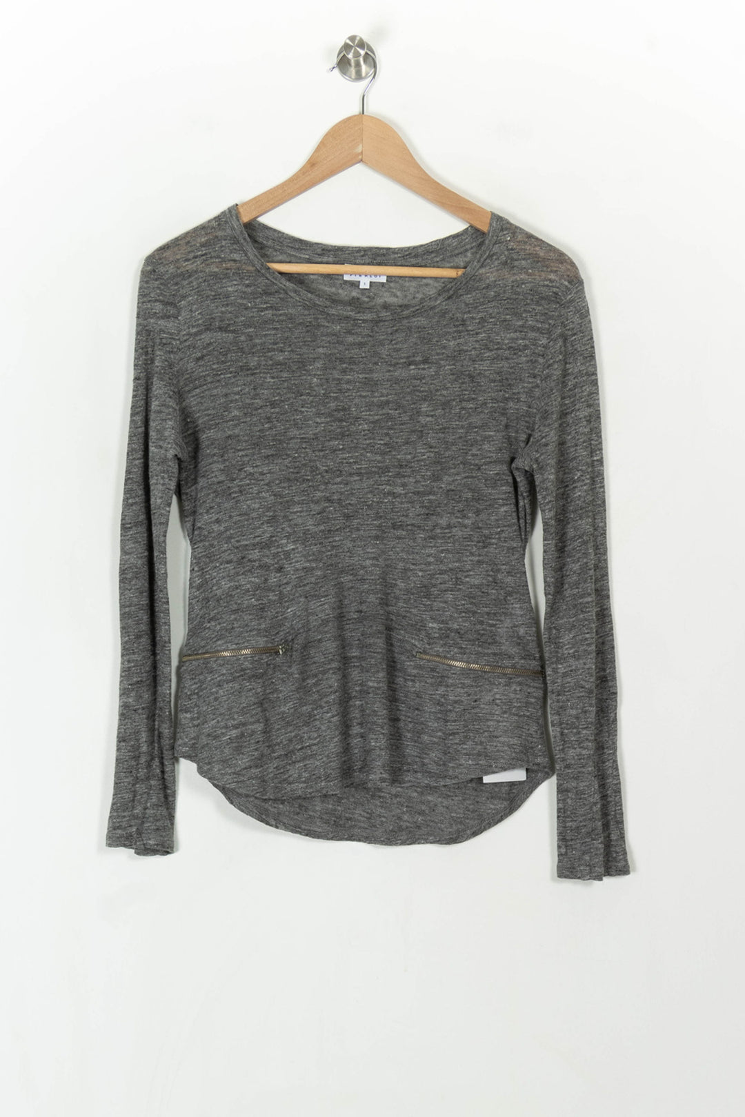 Tee-shirt Manches Longues Gris - Taille S/36 de la marque Claudie Pierlot | PARAD67392 - Vendu par Paradigme - Image 2