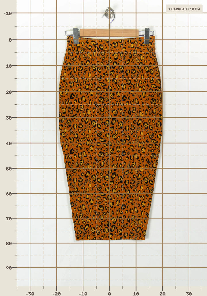 Jupe Crayon Léopard Marron et Noir - Taille M/38 de la marque Heimstone | PARAD67428 - Vendu par Paradigme - Image 4