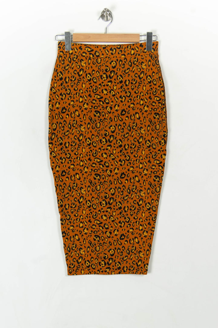 Jupe Crayon Léopard Marron et Noir - Taille M/38 de la marque Heimstone | PARAD67428 - Vendu par Paradigme - Image 2