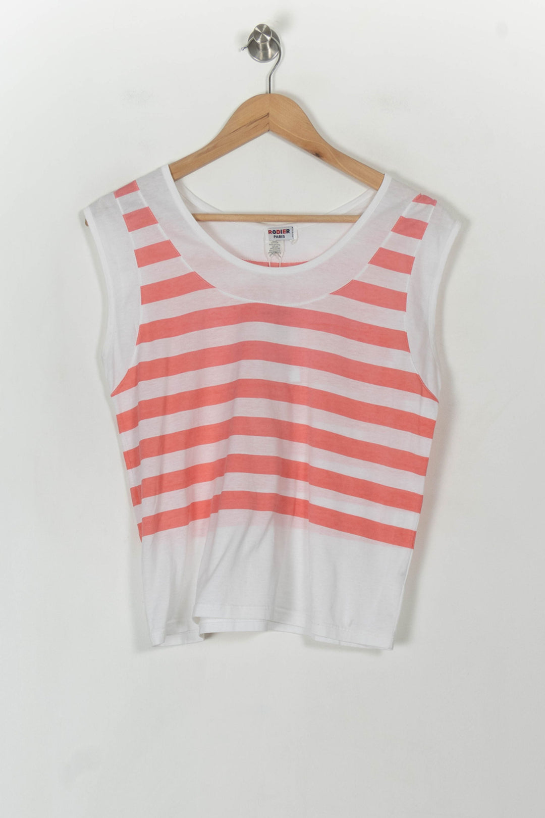 Débardeur Blanc et Rose - Taille M/38 de la marque Rodier | PARAD67429 - Vendu par Paradigme - Image 2