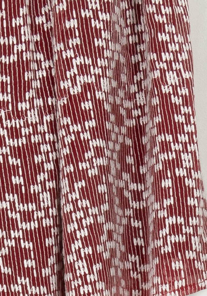 Jupe Plissée Bordeaux et Blanche - Taille L/40 de la marque Heimstone | PARAD67432 - Vendu par Paradigme - Image 3