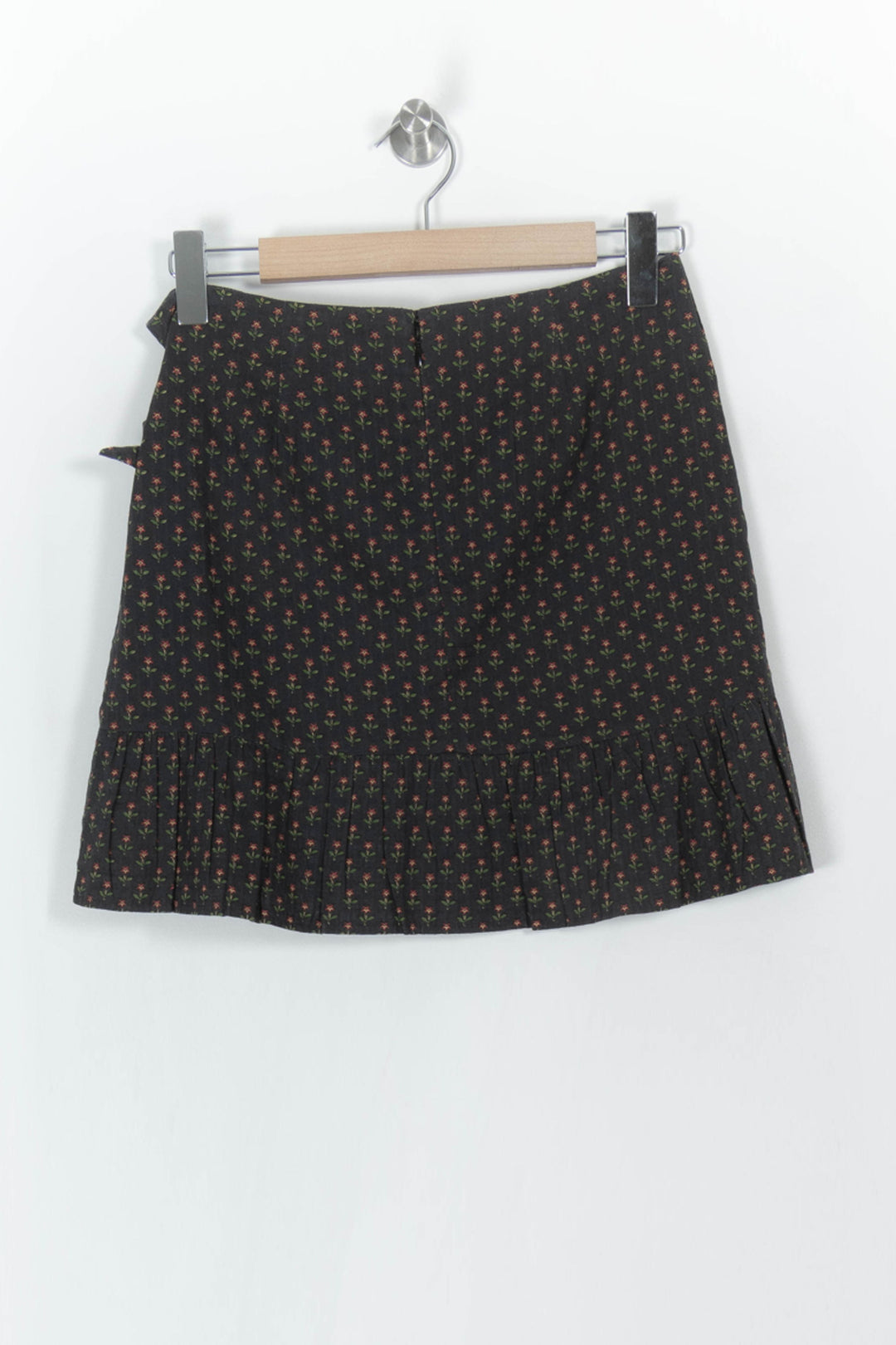 Jupe Portefeuille Noire à Fleurs - Taille M/38 de la marque Sézane | PARAD67439 - Vendu par Paradigme - Image 5