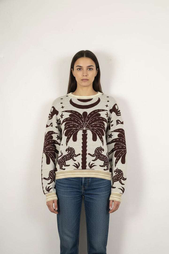 Pull Beige et Marron - Taille S/36