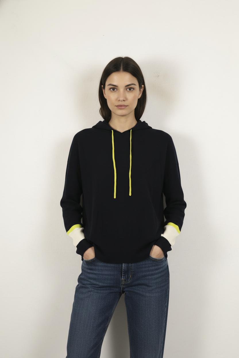 Sweat à Capuche Bleu et Jaune - Taille S/36