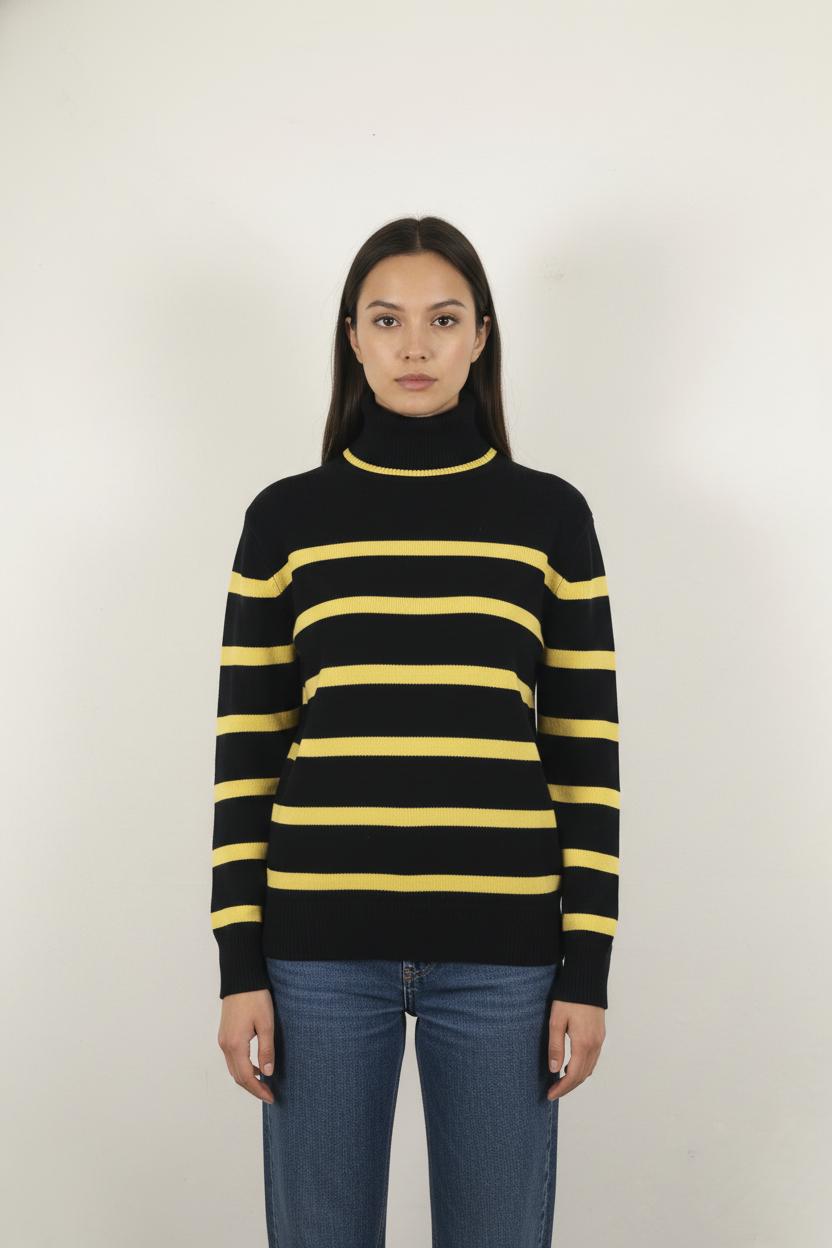 Pull Noir et Jaune - Taille S/36