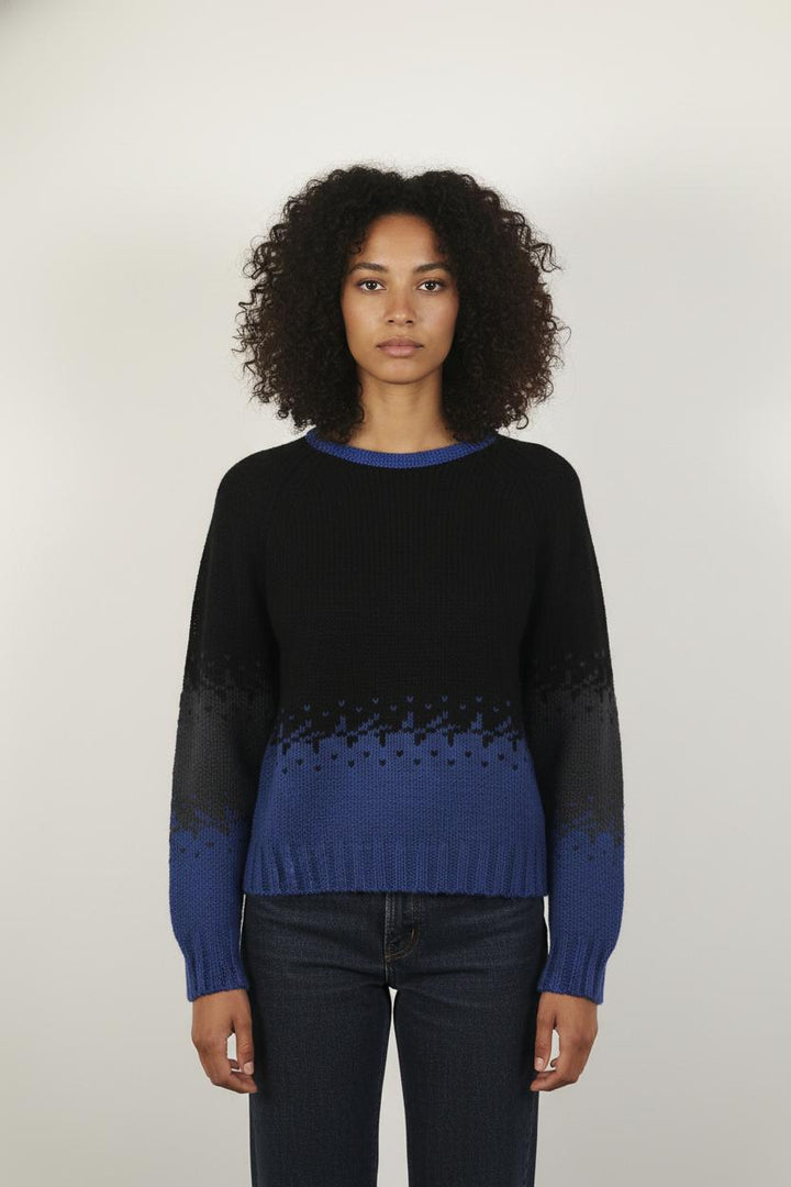 Pull Bleu et Noir - Taille S/36