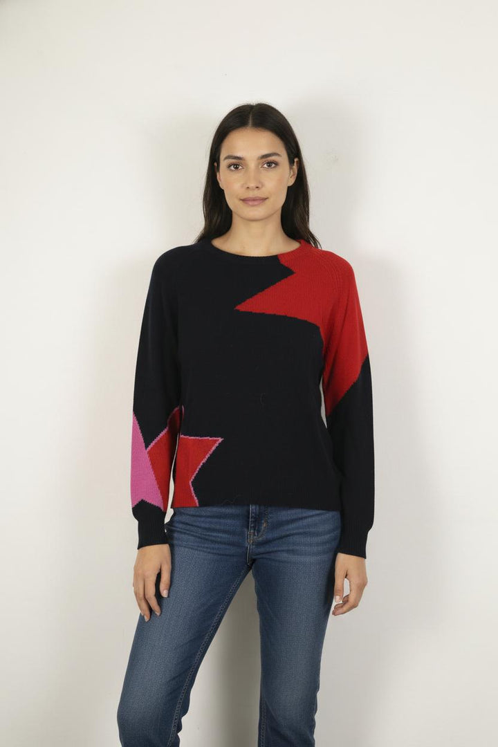 Pull Bleu et Rouge - Taille S/36