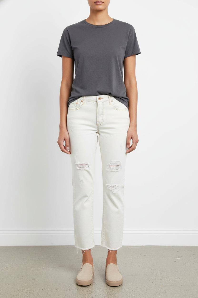 Jean Droit Blanc - Taille S/36 de la marque Bérénice | PARAD67577 - Vendu par Paradigme - Image 1