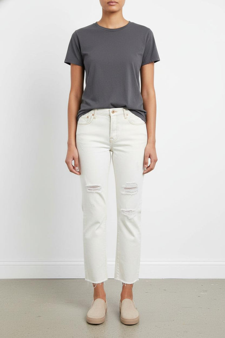 Jean Droit Blanc - Taille S/36 de la marque Bérénice | PARAD67577 - Vendu par Paradigme - Image 1