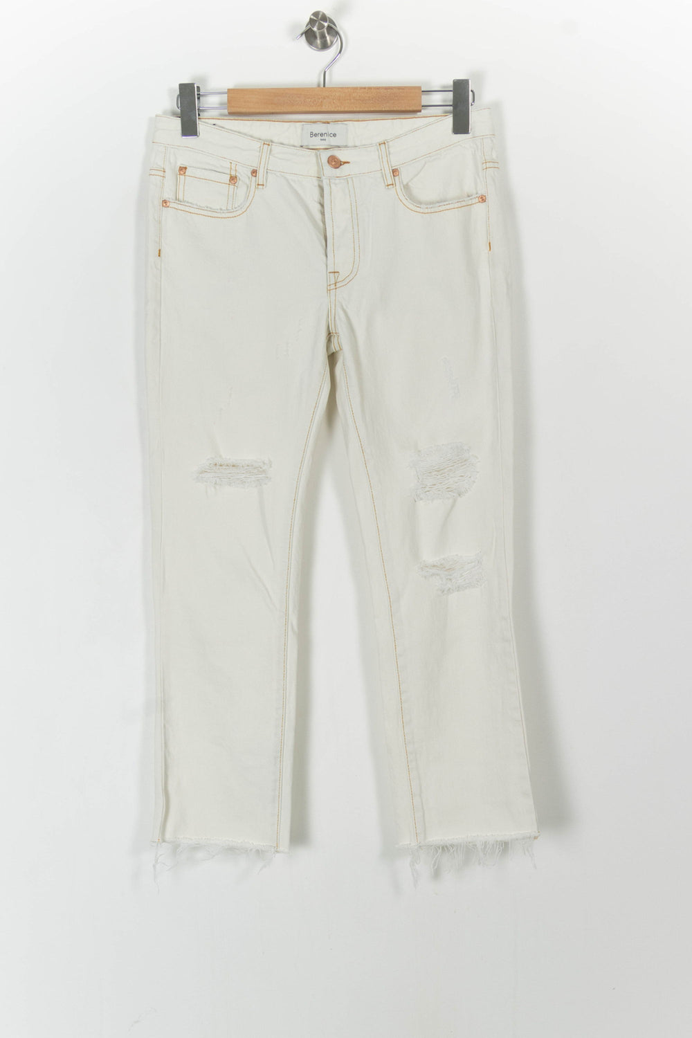 Jean Droit Blanc - Taille S/36 de la marque Bérénice | PARAD67577 - Vendu par Paradigme - Image 2