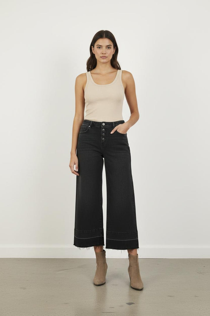 Jean Large Noir - Taille S/36