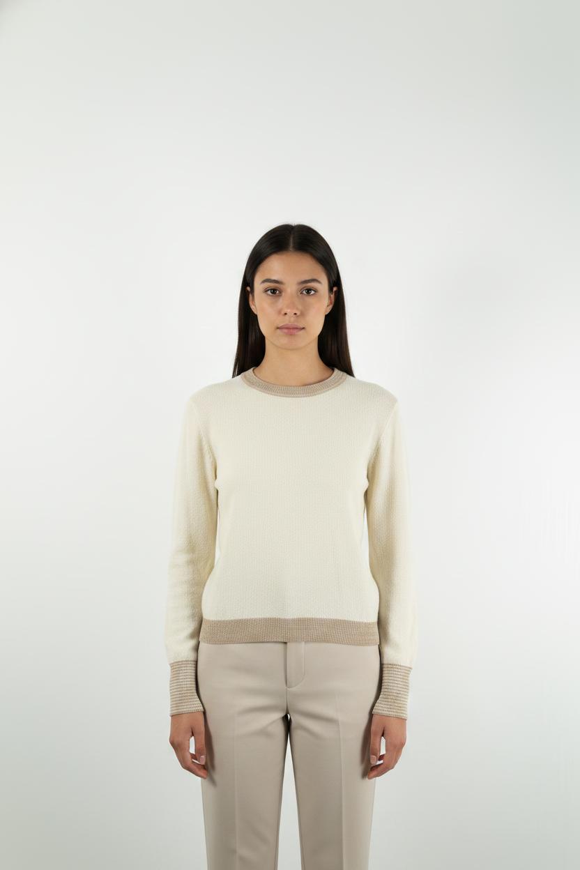 Pull Beige et Écru - Taille XS/34