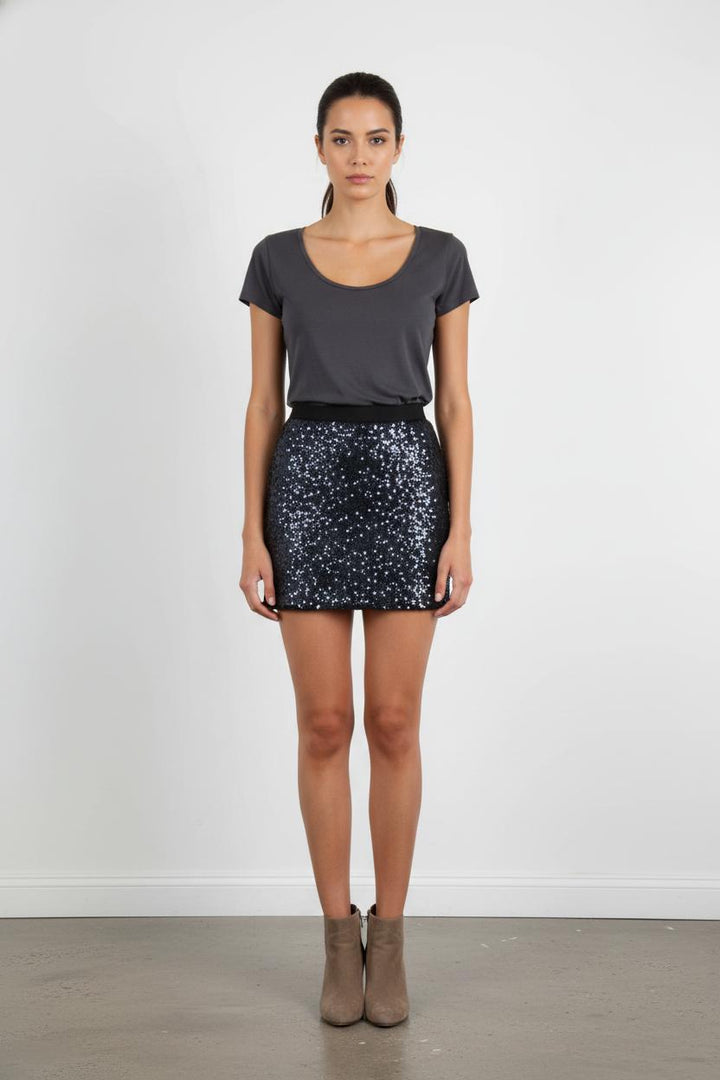 Jupe Pailletée Noire - Taille L/40