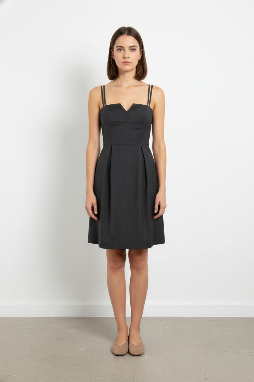 Robe Droite Grise - Taille S/36 de la marque Tara Jarmon | PARAD67642 - Vendu par Paradigme - Image 1