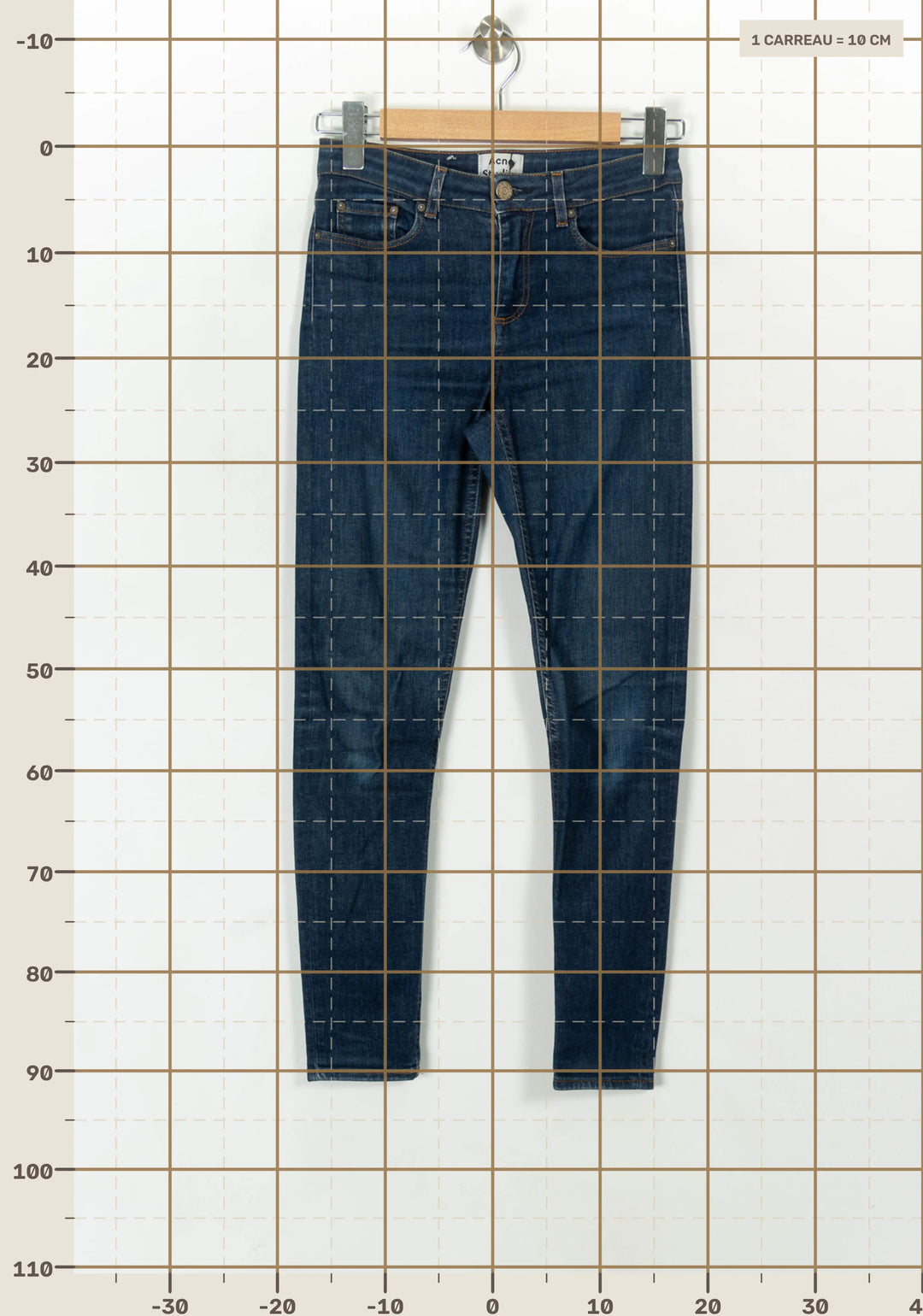 Jean Skinny Bleu - Taille XS/34 de la marque Acne Studios | PARAD67702 - Vendu par Paradigme - Image 4