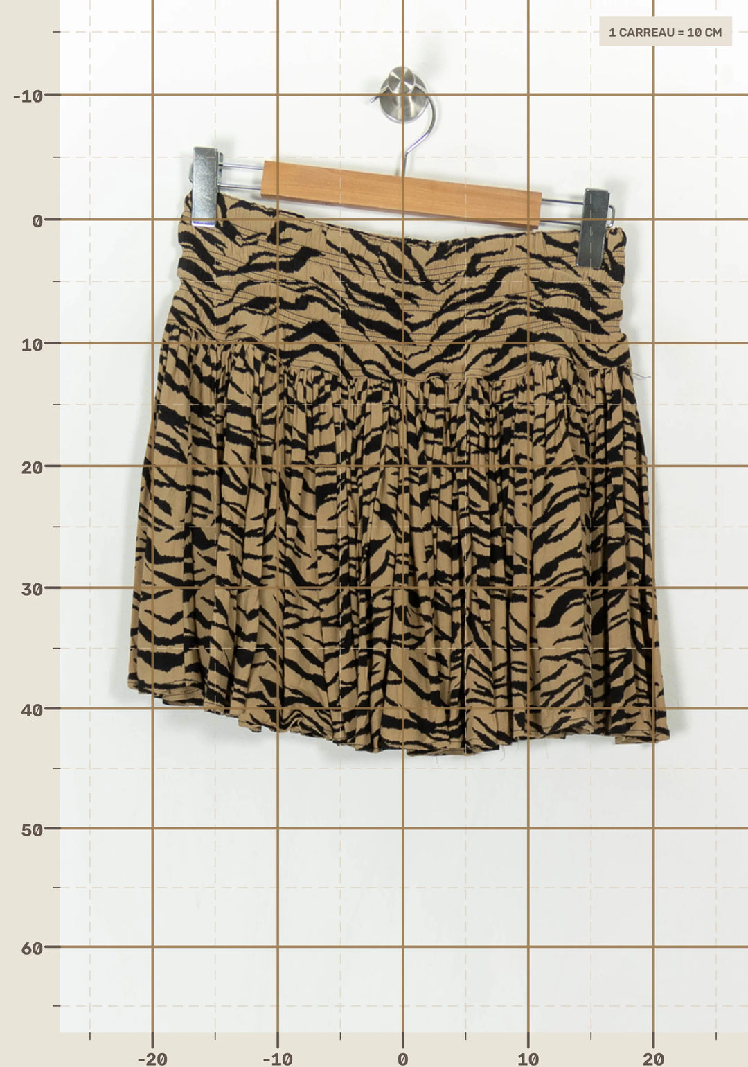 Jupe Courte Beige et Noire - Taille XS/34 de la marque Zadig&amp;Voltaire | PARAD67708 - Vendu par Paradigme - Image 4