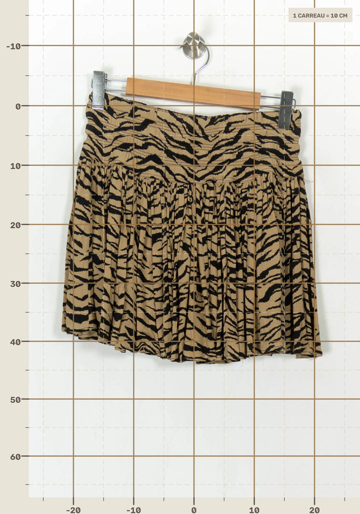 Jupe Courte Beige et Noire - Taille XS/34 de la marque Zadig&amp;Voltaire | PARAD67708 - Vendu par Paradigme - Image 4