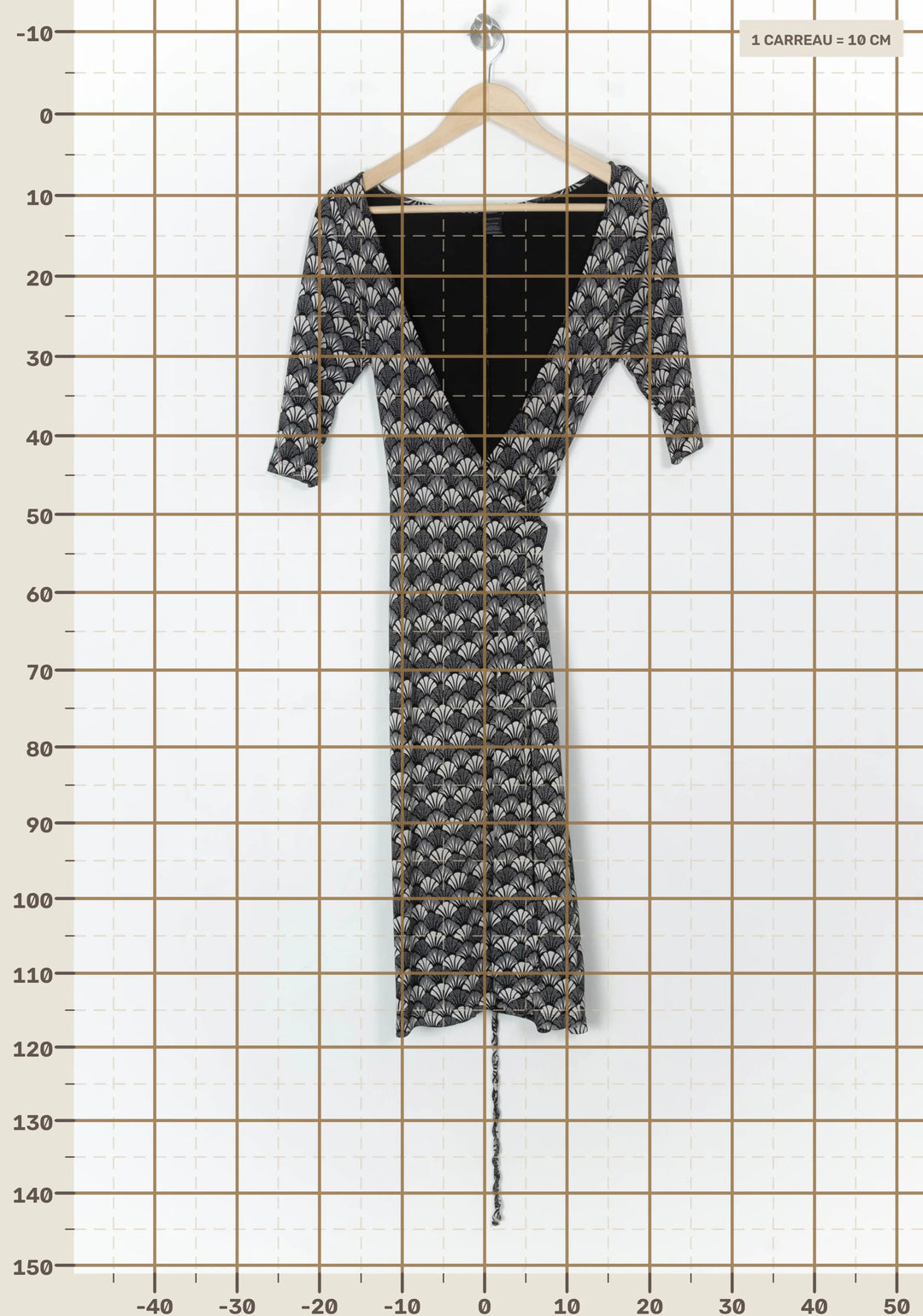 Robe Portefeuille Noire et Blanche - Taille S/36 de la marque Filippa K | PARAD67723 - Vendu par Paradigme - Image 4