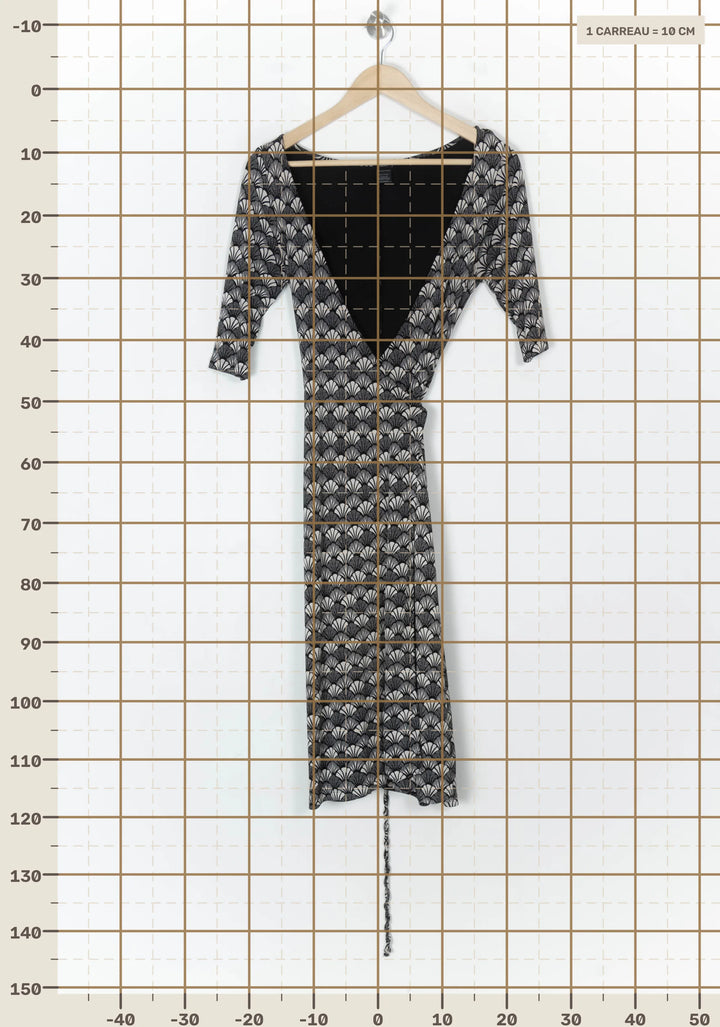Robe Portefeuille Noire et Blanche - Taille S/36 de la marque Filippa K | PARAD67723 - Vendu par Paradigme - Image 4