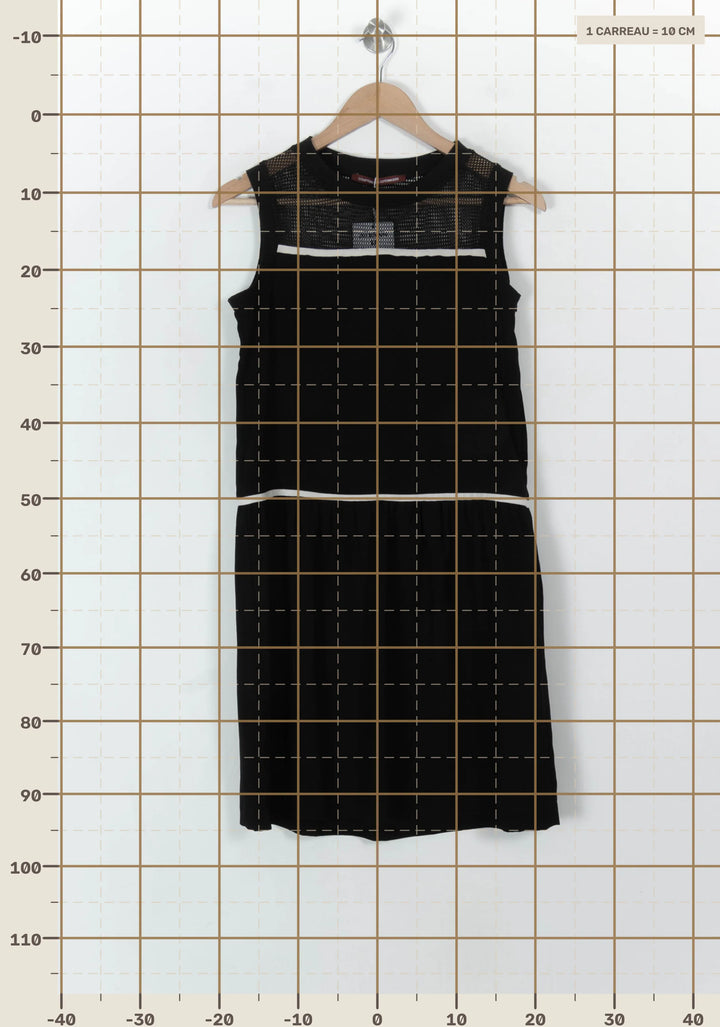 Robe Courte Noire et Blanche - Taille S/36 de la marque Comptoir des Cotonniers | PARAD67811 - Vendu par Paradigme - Image 4